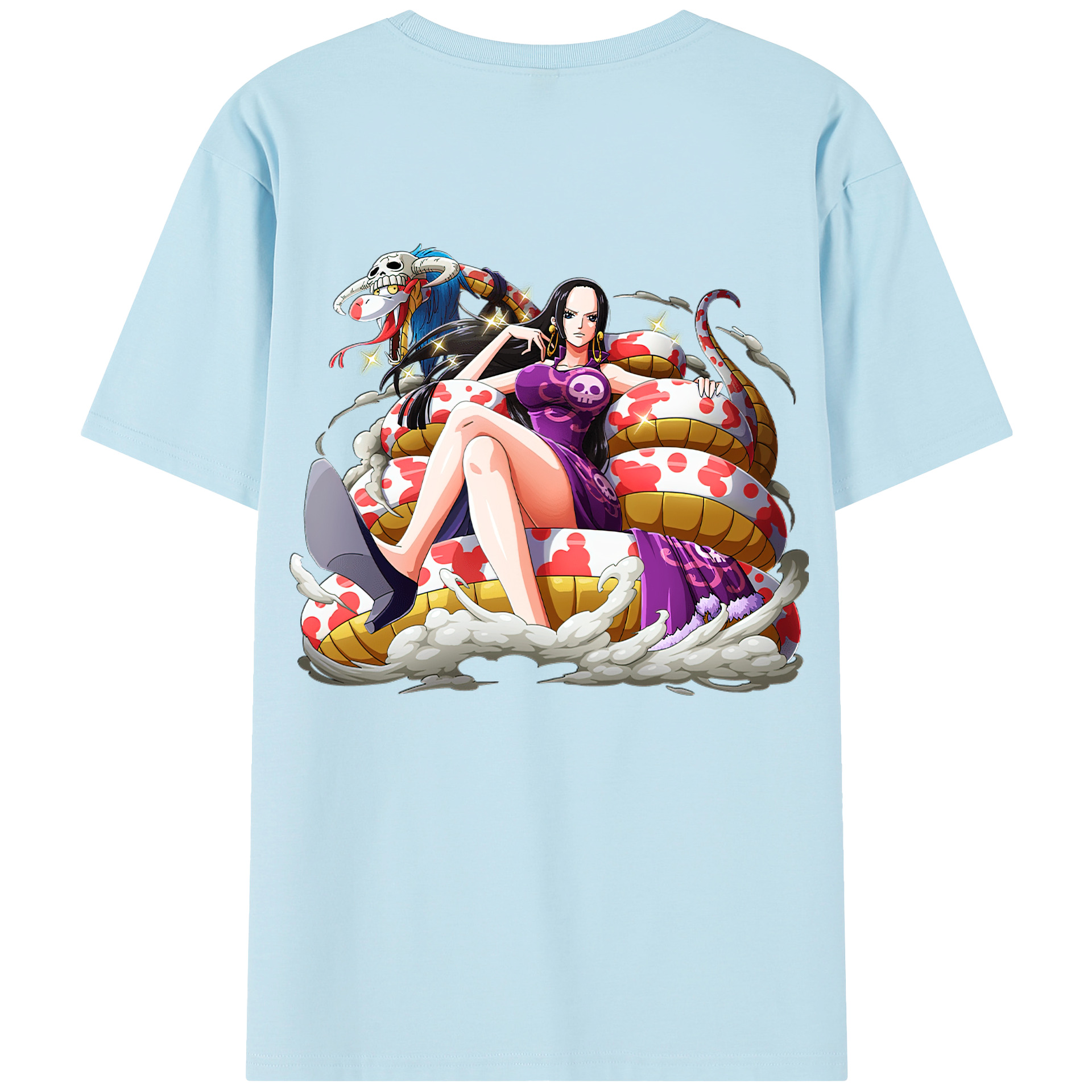 ワンピース ボア・ハンコック ONE PIECE Boa·Hancock 綿100％半袖Tシャツ（背面プリント）